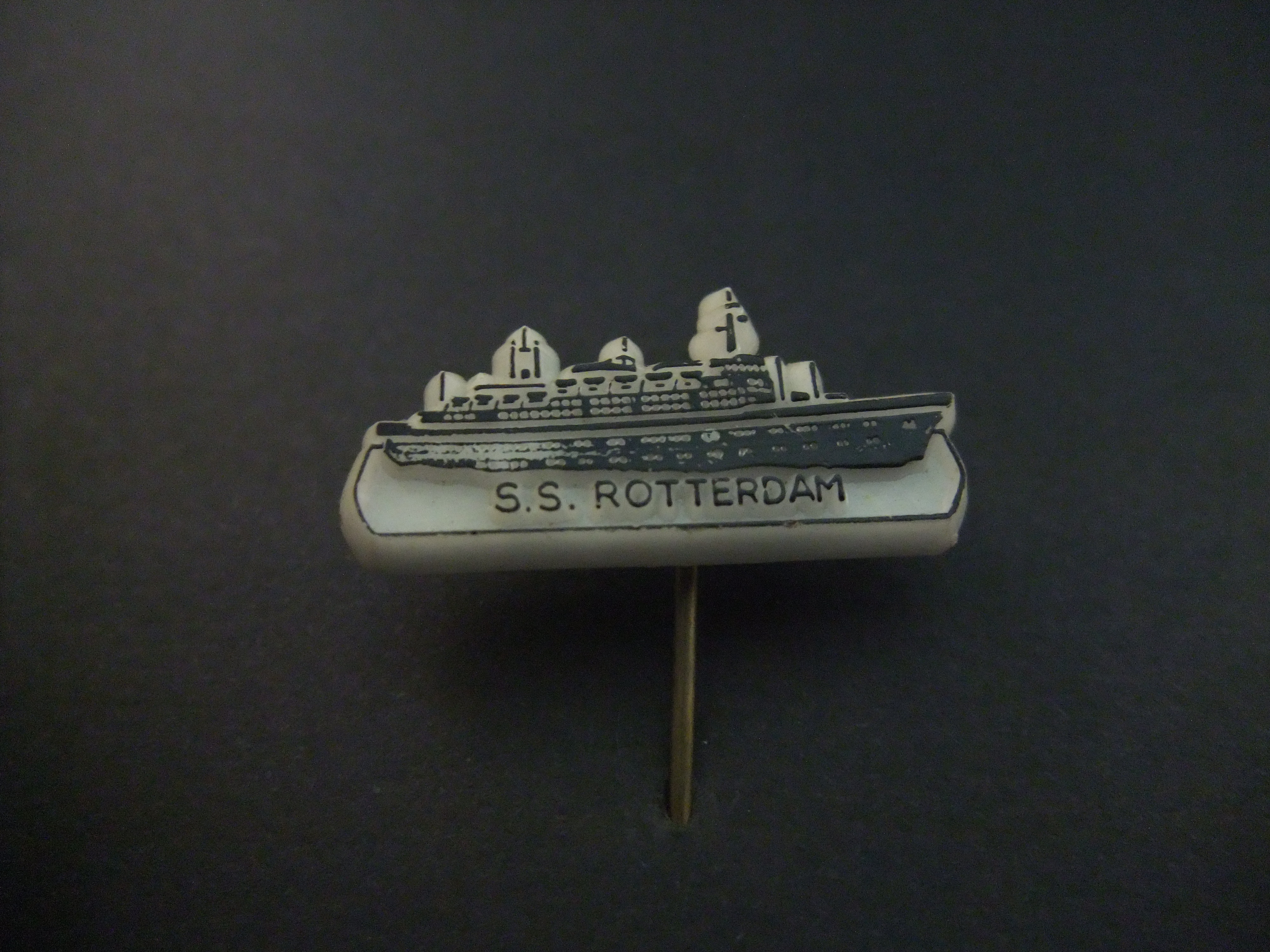 SS Rotterdam passagiersschip (Holland-Amerika Lijn )zwart-wit